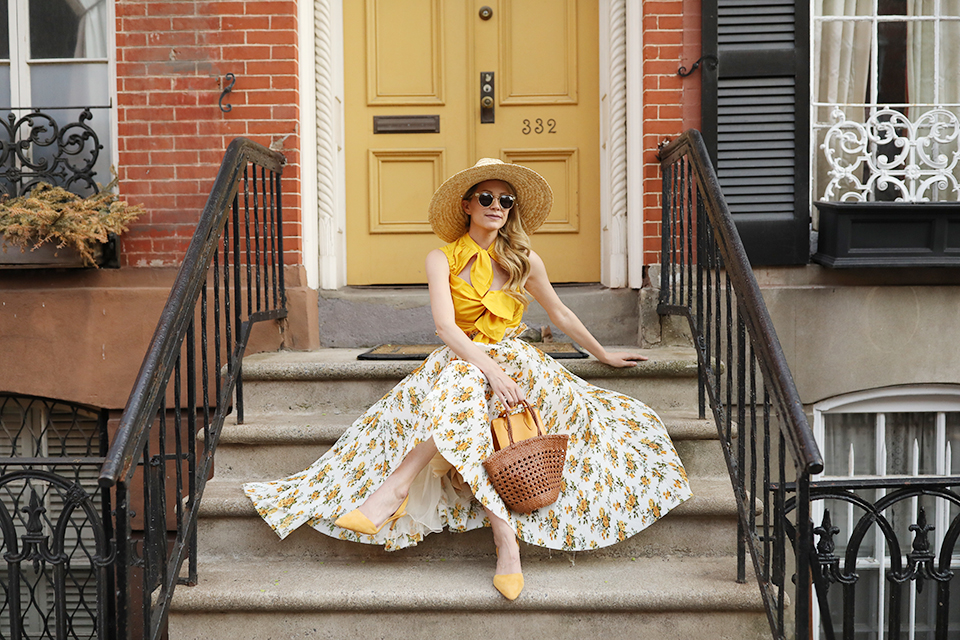 Atlantic-Pacific Floral Skirt and Tie Top