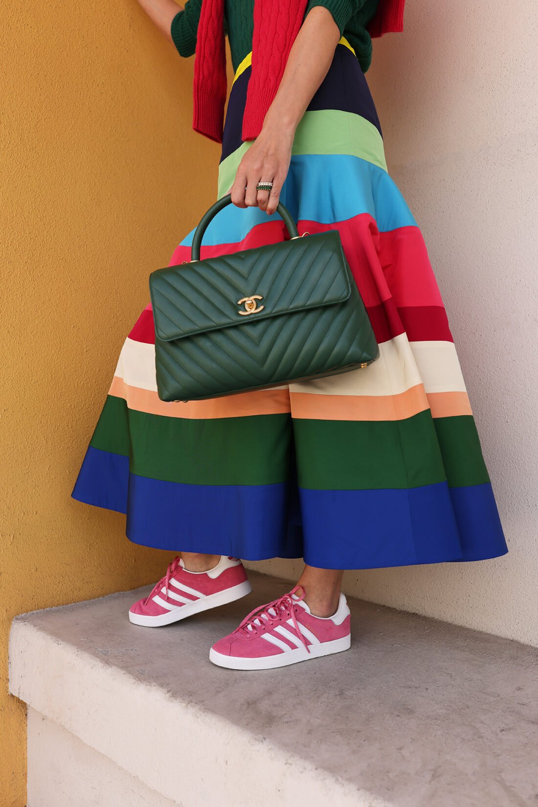 adidas gazelle, wrong shoe trend, skirts and sneakers